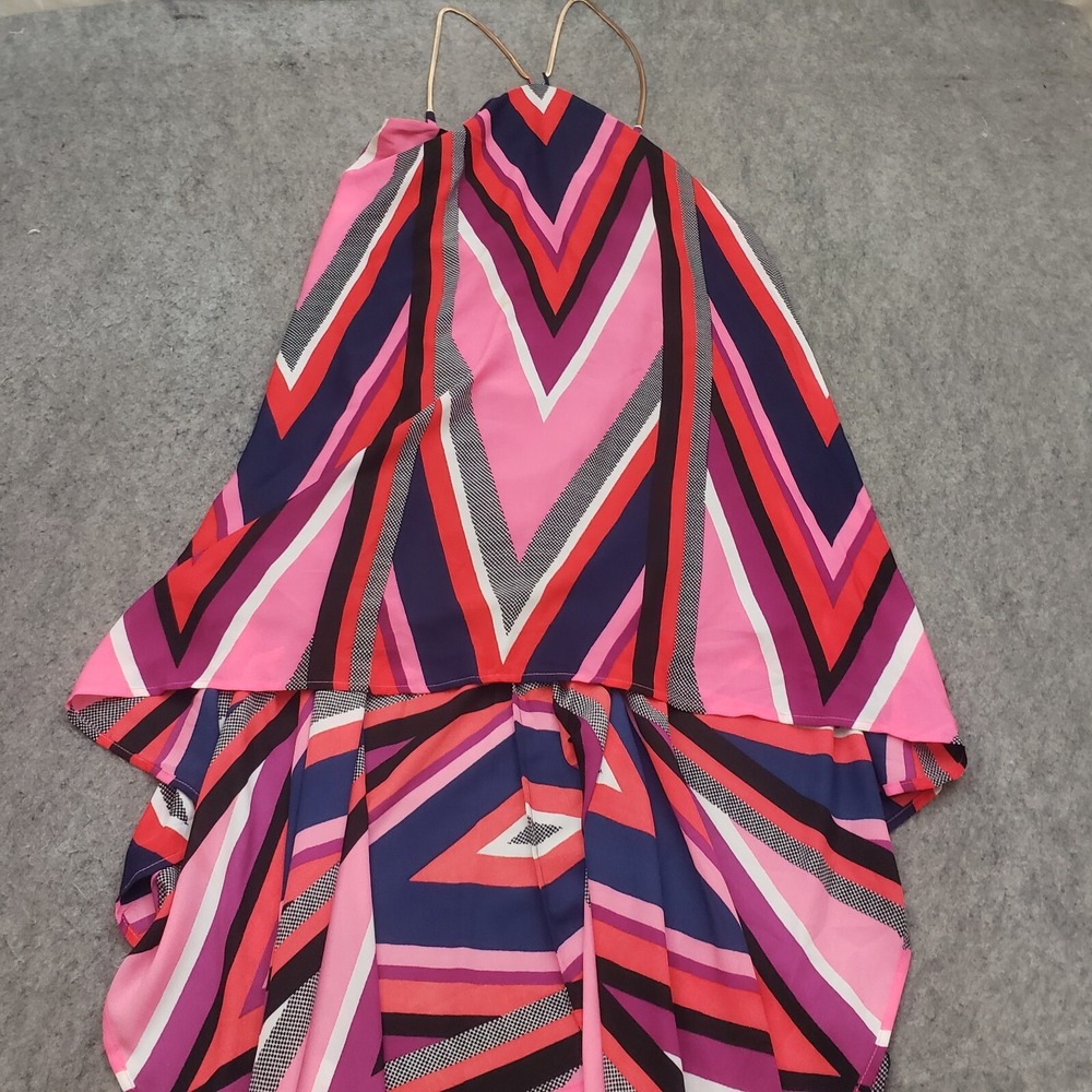 Venus Dress Womens Medium Pink‎ Blue High Low Mini Fishtail Sleeveless Ladies